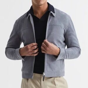 Men’s REISS Riley Suede Leather Jacket Size XS